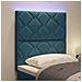 Testiera LED Blu Scuro 80 cm Pelle Sintetica - Foto miniatura 4