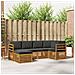 Set divani 6 pcs Naturale e Antracite Legno di Acacia Massello - Foto miniatura 2