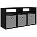 Lowboard con cassetto Rovere Nero 87 x 27,5 x 43 cm - Foto miniatura 1