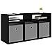 Lowboard con cassetto Rovere Nero 87 x 27,5 x 43 cm - Foto miniatura 3