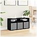 Lowboard con cassetto Rovere Nero 87 x 27,5 x 43 cm - Foto miniatura 4