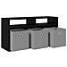 Lowboard con cassetto Rovere Nero 87 x 27,5 x 43 cm - Foto miniatura 5