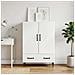 Credenza Bianco 66 x 34,5 x 95 cm Legno ingegnerizzato - Foto miniatura 2