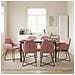 Sedie da pranzo 6 pcs Velluto (V) Rosa 55 x 50 x 84 cm - Foto miniatura 2