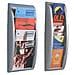 espositore da parete a 5 tasche 1/3a4 grigio quick fit system - Foto miniatura 1