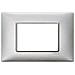 Placca 3 Moduli Argento Metallizzato Plana 14653.71 - Foto miniatura 6