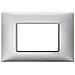 Placca 3 Moduli Argento Metallizzato Plana 14653.71 - Foto miniatura 1