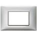 Placca 3 Moduli Argento Metallizzato Plana 14653.71 - Foto miniatura 2