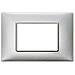 Placca 3 Moduli Argento Metallizzato Plana 14653.71 - Foto miniatura 5