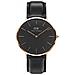Orologio Da Polso Classic Black Sheffield Quadrante Nero Cassa Rose Gold Cinturino In Pelle 40mm - Foto miniatura 4