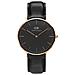 Orologio Da Polso Classic Black Sheffield Quadrante Nero Cassa Rose Gold Cinturino In Pelle 40mm - Foto miniatura 3