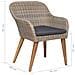 Sedie da Esterno con Cuscini 2 pz in Polyrattan Marrone - Foto miniatura 7