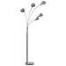 Lampada Da Terra 200 Cm 5 Bulbi E14 Argento - Foto miniatura 2