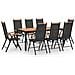 Set Da Pranzo Da Giardino 9 Pz In Alluminio Nero - Foto miniatura 1