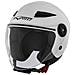 Jet Casco Moto Doppia Visiera Certificato Ece 22-05 Scooter Città Bianco Xs - Foto miniatura 7