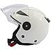 Jet Casco Moto Doppia Visiera Certificato Ece 22-05 Scooter Città Bianco Xs - Foto miniatura 8