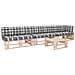 Set Divani in Pallet con Cuscini 4 pz in Pino Impregnato - Foto miniatura 1