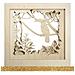 Cornice Decorativa In Legno Con Modello 3d 53 X 53 X 14,5 Cm Tucano + Washi Tape Dorato - Foto miniatura 1