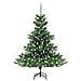 Albero Natale Artificiale Nordmann con LED Palline Verde 210 cm - Foto miniatura 1