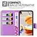 Custodia Compatibile Con Lg K61 In Violetta Ametista - Coperchio Protettiva Con Chiusura Magnetica, Funzione Stand E Tasca Per Le Carte - Foto miniatura 3