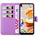 Custodia Compatibile Con Lg K61 In Violetta Ametista - Coperchio Protettiva Con Chiusura Magnetica, Funzione Stand E Tasca Per Le Carte - Foto miniatura 5