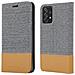 Custodia Compatibile Con Samsung Galaxy A72 4g / 5g In Grigio Chiaro Marrone - Coperchio Protettiva Con Chiusura Magnetica, Funzione Stand E Tasca Per Le Carte - Foto miniatura 8