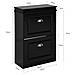 Serie Bianche Di Scarpiere Moderne Nero 54x24x83cm 2 Ante 0 Cuscino Fsr78-sch - Foto miniatura 2