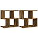 Comodini Rovere Fumo 2pz 50x30x51,5 Cm In Legno Multistrato - Foto miniatura 1