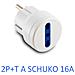 Sl1010 Presa Adattatore Con Spina 16a Schuko Presa Bipasso A 16a White - Foto miniatura 2