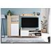 Mobile Porta Tv Mesa, Credenza Per Televisione Da Soggiorno Con 1 Anta, Supporto Tv Da Salotto, Madia Di Design, 135x40h50 Cm, Rovere - Foto miniatura 3