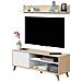 Mobile Porta Tv Mesa, Credenza Per Televisione Da Soggiorno Con 1 Anta, Supporto Tv Da Salotto, Madia Di Design, 135x40h50 Cm, Rovere - Foto miniatura 4
