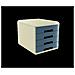 18P4PSU Cassettiera da Ufficio in Plastica Colore Beige - Foto miniatura 1