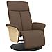 Poltrona Reclinabile Con Poggiapiedi Marrone In Tessuto - Foto miniatura 2