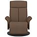 Poltrona Reclinabile Con Poggiapiedi Marrone In Tessuto - Foto miniatura 3