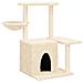 Albero Per Gatti Con Tiragraffi In Sisal Crema 83 Cm - Foto miniatura 1