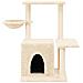 Albero Per Gatti Con Tiragraffi In Sisal Crema 83 Cm - Foto miniatura 3