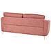 Divano 3 Posti Trosa Tessuto Rosa - Foto miniatura 2