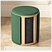 Pouf Contenitore Ecopelle Verde Decoro Oro Poggiapiedi Seduta Imbottita 35x45cm - Foto miniatura 4