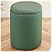 Pouf Contenitore Ecopelle Verde Decoro Oro Poggiapiedi Seduta Imbottita 35x45cm - Foto miniatura 5