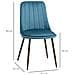 Sedie Da Cucina Imbottite, Set 4 Pezzi In Poliestere E Acciaio, 47x55x86 Cm, Blu - Foto miniatura 3