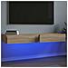 Mobili Porta Tv Con Luci Led 2pz Rovere Sonoma 60x35x15,5 Cm - Foto miniatura 1
