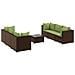 Set Divani Da Giardino 7 Pz Con Cuscini In Polyrattan Marrone - Foto miniatura 2