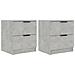 Lusso Casadino -  Comodini 2pz Grigio Cemento In Legno Multistrato - Foto miniatura 1