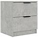 Lusso Casadino -  Comodini 2pz Grigio Cemento In Legno Multistrato - Foto miniatura 2