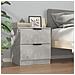 Lusso Casadino -  Comodini 2pz Grigio Cemento In Legno Multistrato - Foto miniatura 7