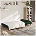 Divano Letto a 2 Posti con 2 Cuscini Verde Scuro in Velluto - Foto miniatura 3