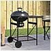 Carrello Barbecue a Carbone  con Coperchio Nero 96x72x113 cm in Metallo - Foto miniatura 2