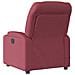 Poltrona Massaggiante Reclinabile Elettrica Rosso Vino Tessuto - Foto miniatura 4