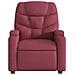Poltrona Massaggiante Reclinabile Elettrica Rosso Vino Tessuto - Foto miniatura 8