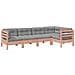 Set Divani Giardino 5 pz Cuscini Legno Massello Abete Douglas - Foto miniatura 1